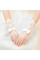 Sexy Lace Fingerless Elbow Length Party Gloves with Appliques